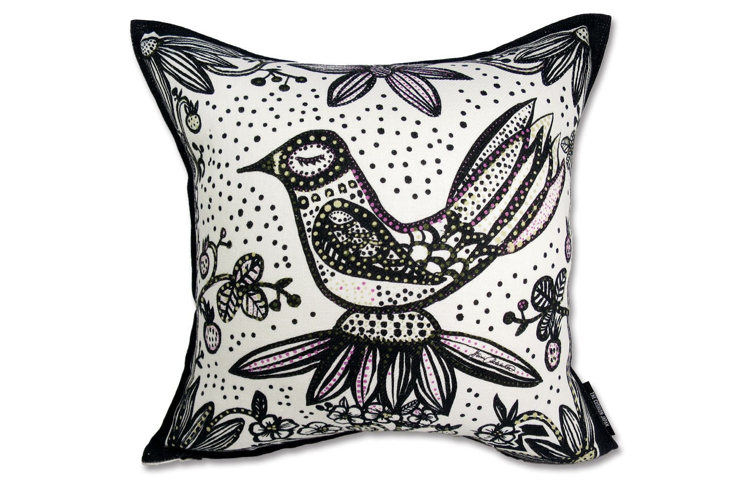 The Lintunen - リントゥネン ヘイニ・リータフフタデザイン リネンクッションカバー ホワイト 45×45cm - HOUSE OF JAPAN Shop