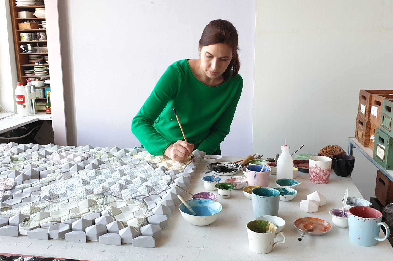 The Lintunen - リントゥネン ヘイニ・リータフフタデザイン リネンクッションカバー ホワイト 45×45cm - HOUSE OF JAPAN Shop