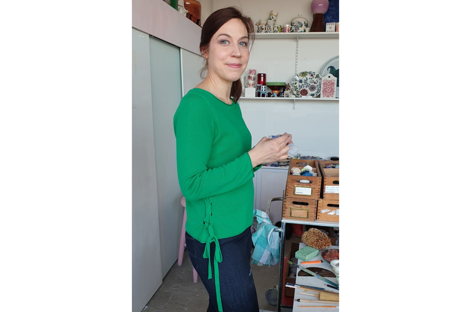 The Lintunen - リントゥネン ヘイニ・リータフフタデザイン リネンクッションカバー ホワイト 45×45cm - HOUSE OF JAPAN Shop