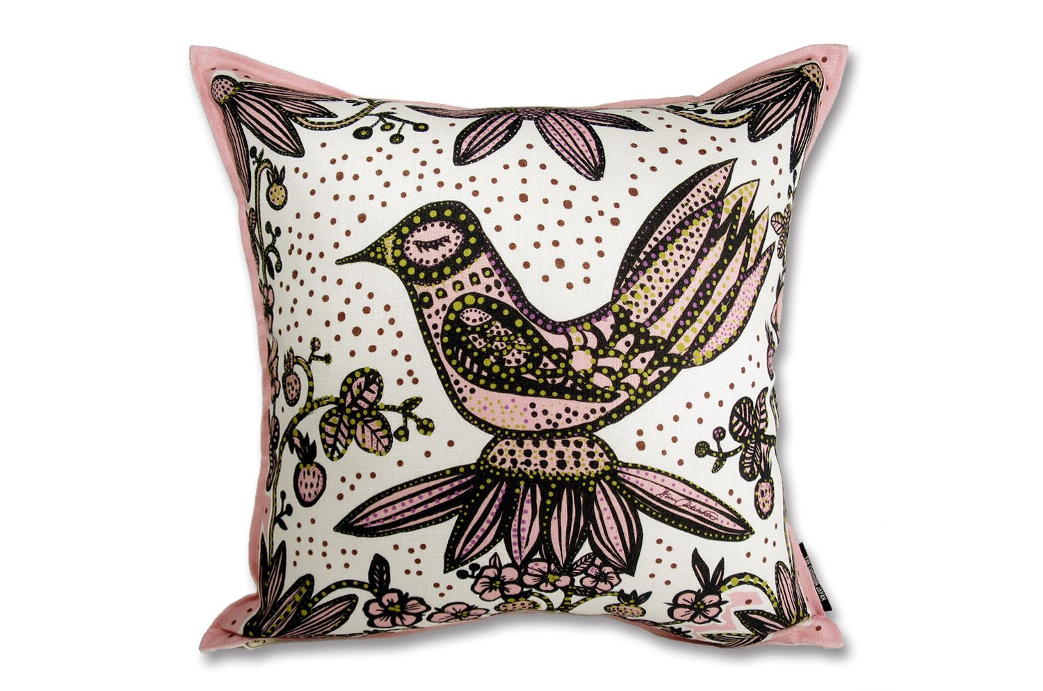 The Lintunen - リントゥネン ヘイニ・リータフフタデザイン リネンクッションカバー ピンク 45×45cm - HOUSE OF JAPAN Shop