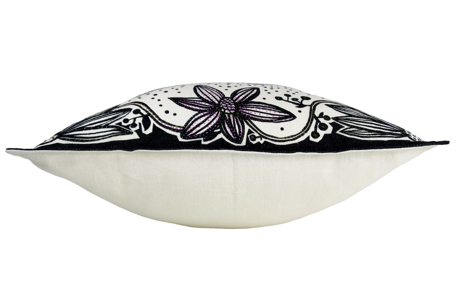 The Lintunen - リントゥネン ヘイニ・リータフフタデザイン リネンクッションカバー ホワイト 45×45cm - HOUSE OF JAPAN Shop