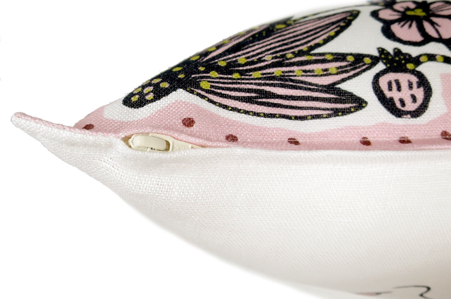 The Lintunen - リントゥネン ヘイニ・リータフフタデザイン リネンクッションカバー ピンク 45×45cm - HOUSE OF JAPAN Shop