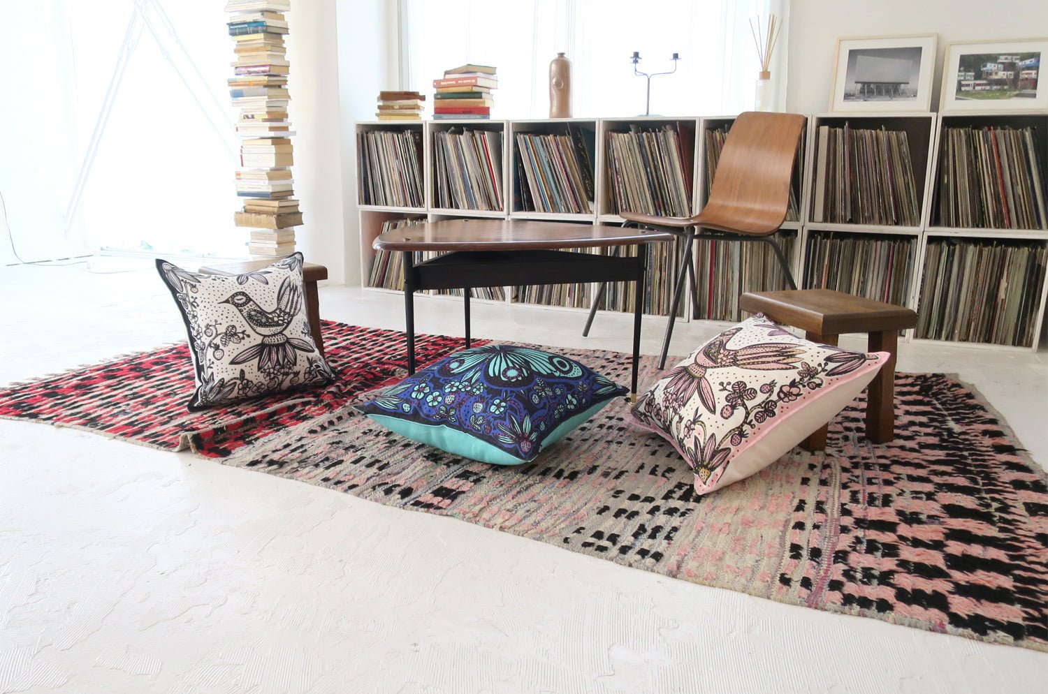 The Lintunen - リントゥネン ヘイニ・リータフフタデザイン リネンクッションカバー ホワイト 45×45cm - HOUSE OF JAPAN Shop