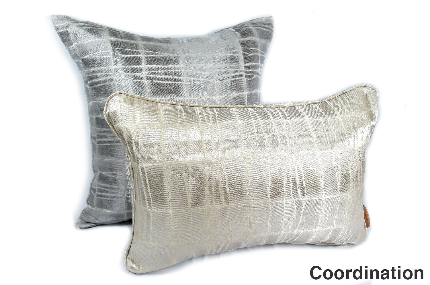 The LISBON AVORIO アルマーニカーザ リスボン パイピングクッション(シャンパーニュ) 45×30cm 中材付 - HOUSE OF JAPAN Shop