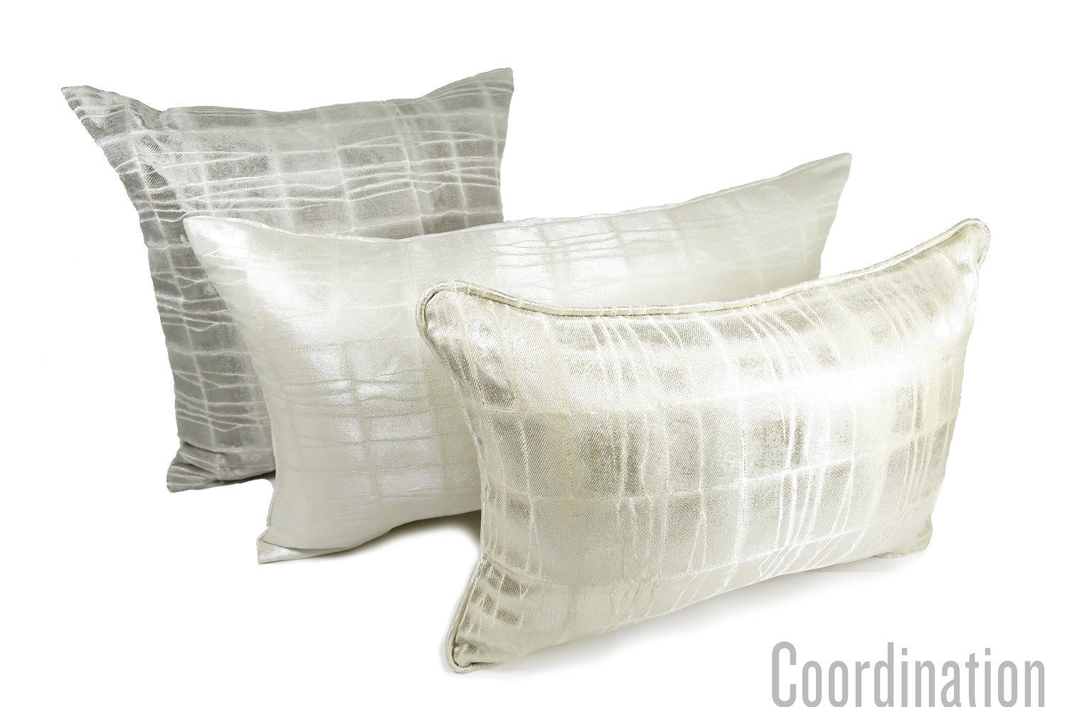 The LISBON AVORIO アルマーニカーザ リスボン 横長クッション(スノーホワイト) 60×35cm 中材付 - HOUSE OF JAPAN Shop