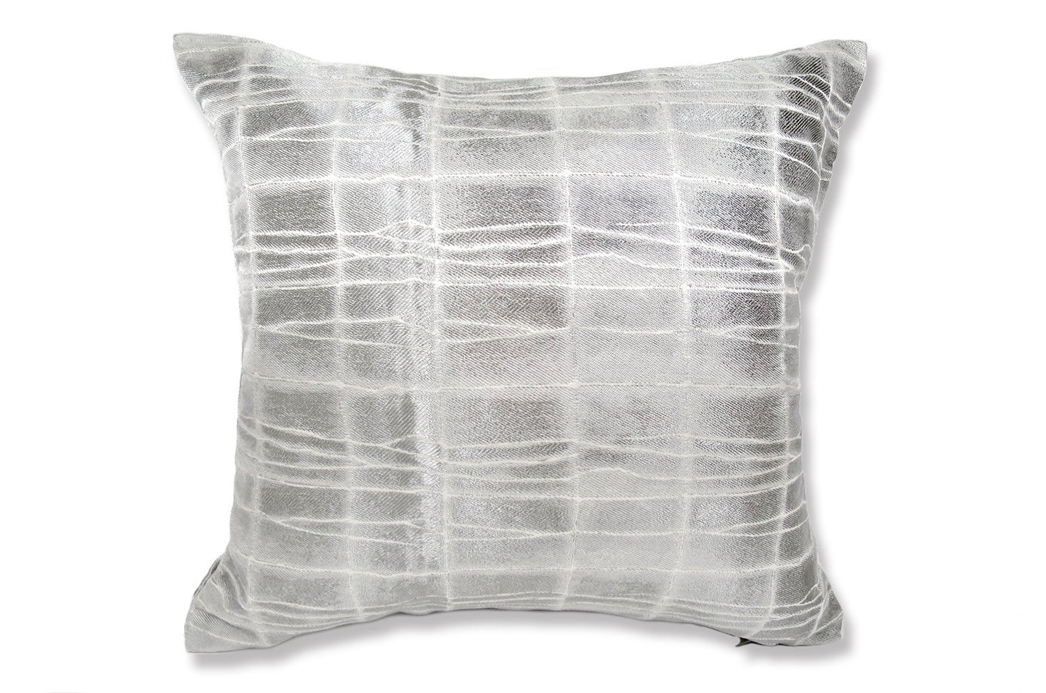 The LISBON BIANCO/ARGENTO アルマーニカーザ リスボン ジャカードクッションカバー(シルバー) 45×45cm - HOUSE OF JAPAN Shop