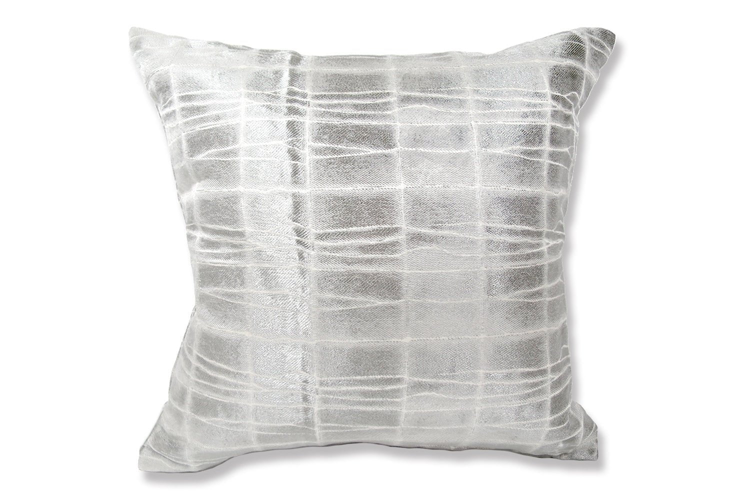 The LISBON BIANCO/ARGENTO アルマーニカーザ リスボン ジャカードクッションカバー(シルバー) 45×45cm - HOUSE OF JAPAN Shop