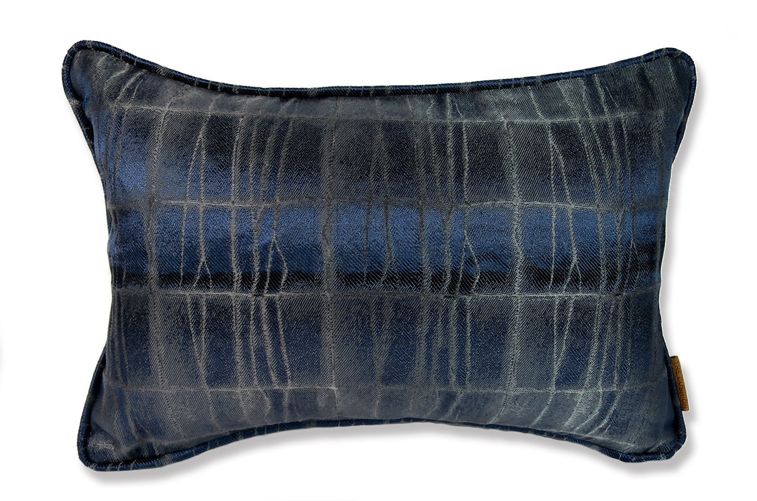 The LISBON GRIGIO/BLU アルマーニカーザ リスボン パイピング クッション (ナイトブルー) 45×30cm 中材付 - HOUSE OF JAPAN Shop