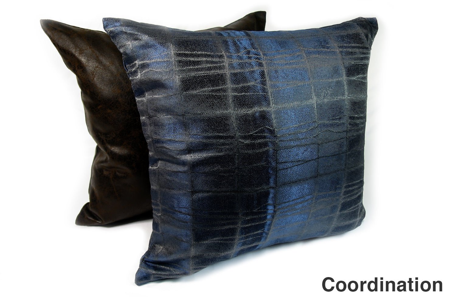 The LISBON GRIGIO/BLU アルマーニカーザ リスボン クッションカバー(ナイトブルー) 45×45cm - HOUSE OF JAPAN Shop