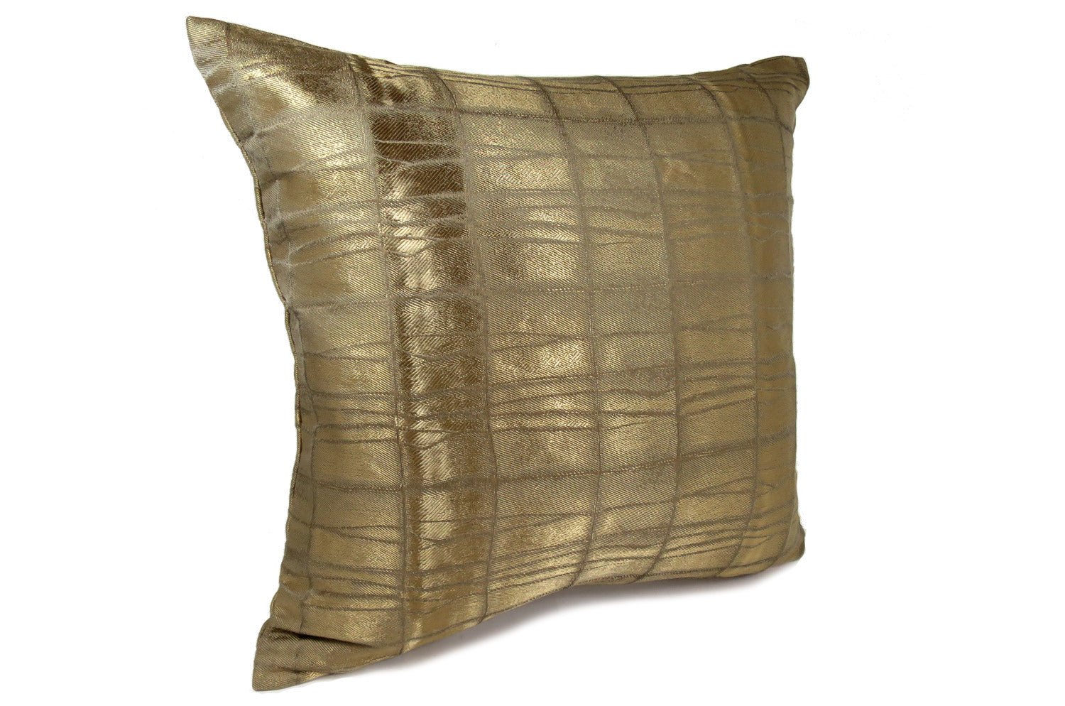 The LISBON ORO FUMÉ アルマーニカーザ リスボン ジャカードクッションカバー(スモークゴールド) 45×45cm - HOUSE OF JAPAN Shop