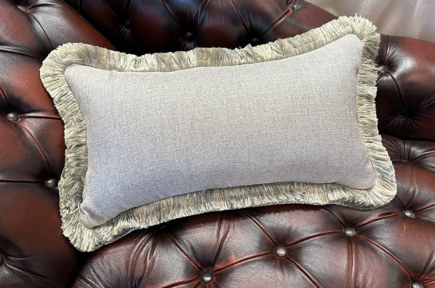 The Luxury fringe ラグジュアリーフリンジクッション 60(70)cm×33(43)cm 中材付 - HOUSE OF JAPAN Shop