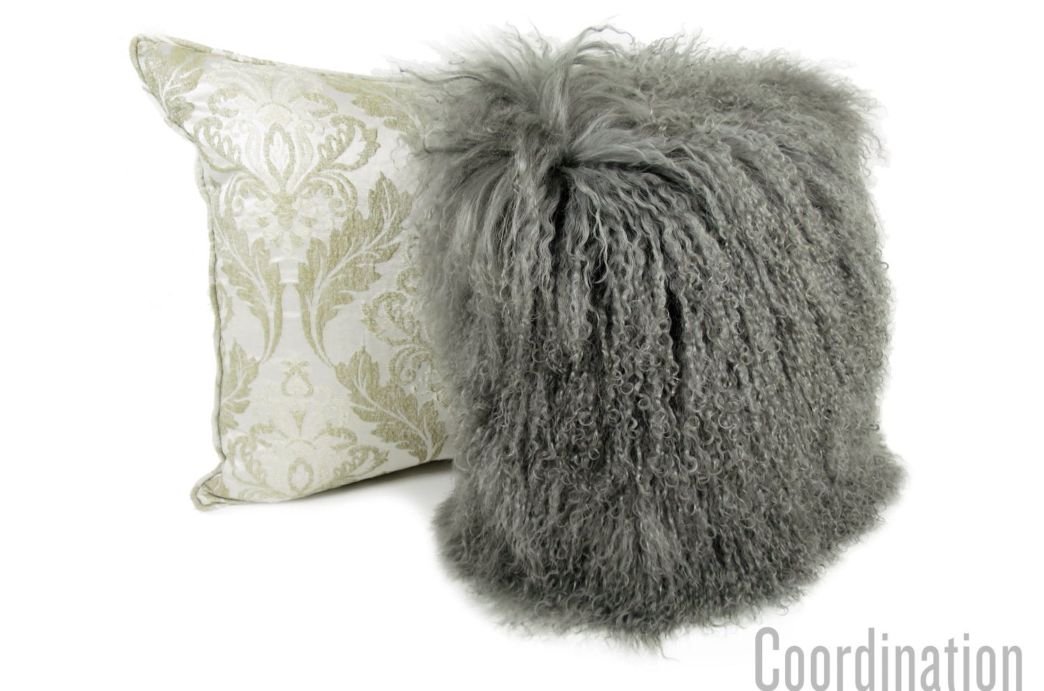 The Luxury Tibet Lamb 全面チベットラムクッションカバー (ドゥリズルグレー) 40×40cm - HOUSE OF JAPAN Shop