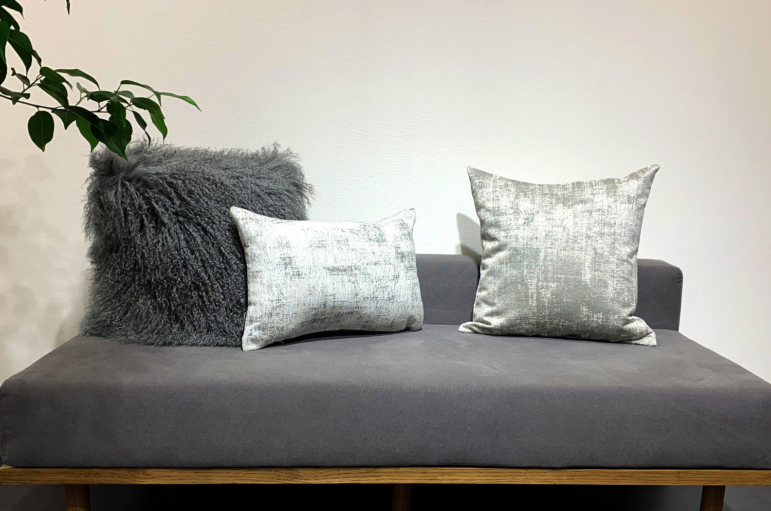 The Luxury Tibet Lamb 全面チベットラムクッションカバー (ドゥリズルグレー) 40×40cm - HOUSE OF JAPAN Shop