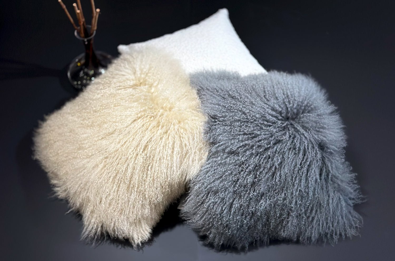 The Luxury Tibet Lamb 全面チベットラムクッションカバー (ラテ) 40×40cm - HOUSE OF JAPAN Shop