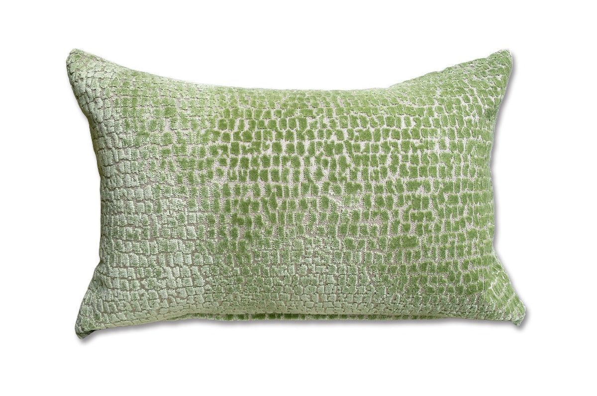 The MANDAL マンダル イギリス製ジャガードベルベット×リネン クッション Seafoam(シーフォーム) 45×30cm 中材付 - HOUSE OF JAPAN Shop