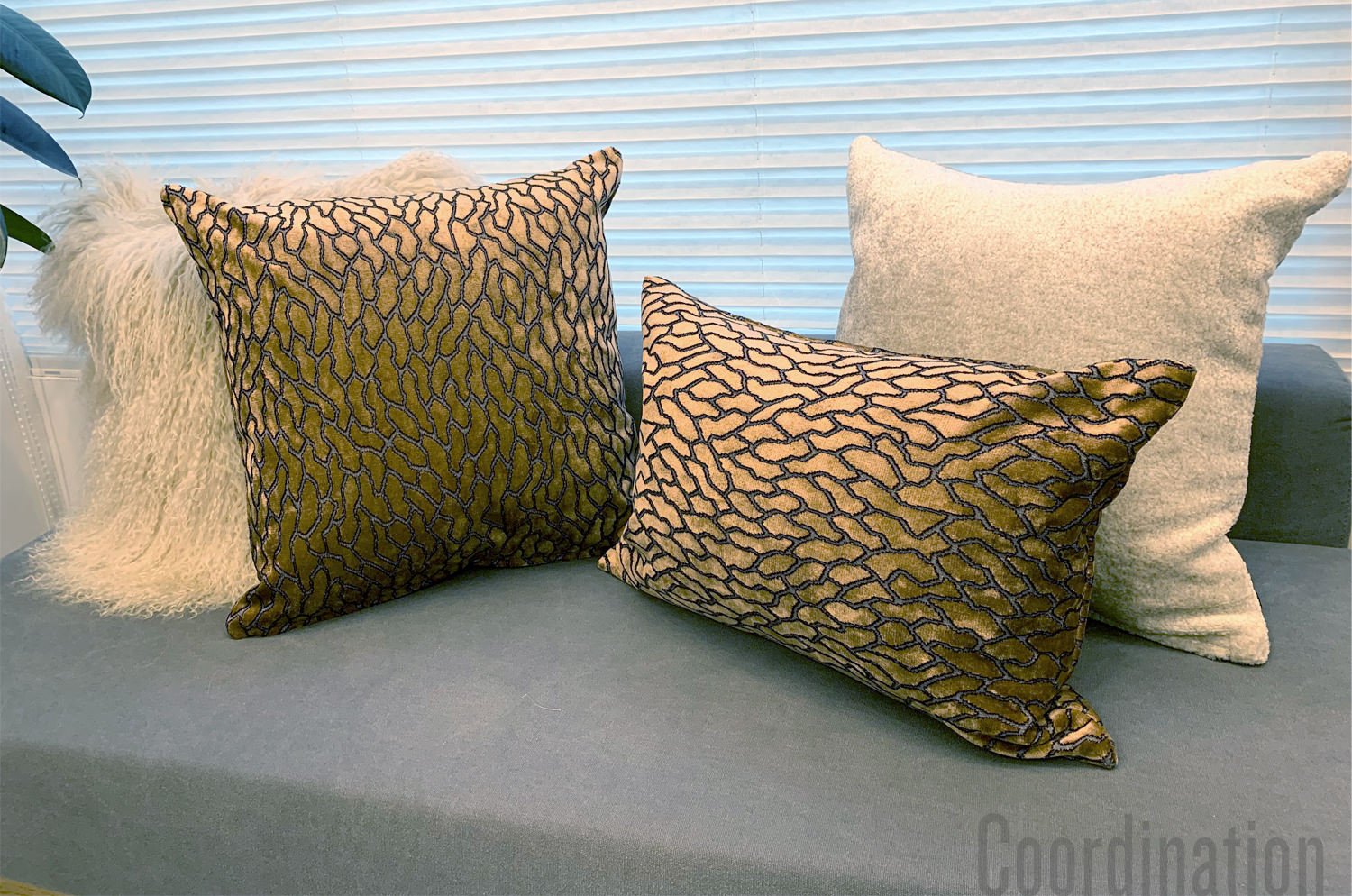 The Melange Velvet メレンゲベルベットクッションカバーchampagne 45×45cm - HOUSE OF JAPAN Shop