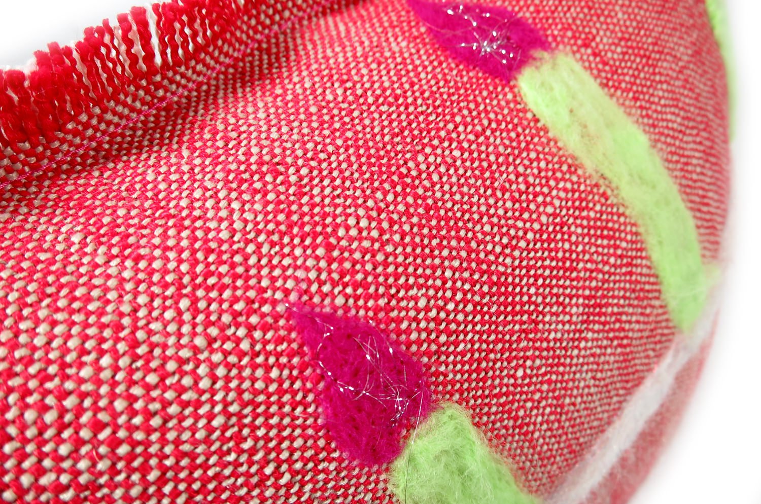 The Message - Cake Smile ハンドメイドメッセージクッション レッド 35×35cm 中材付 - HOUSE OF JAPAN Shop