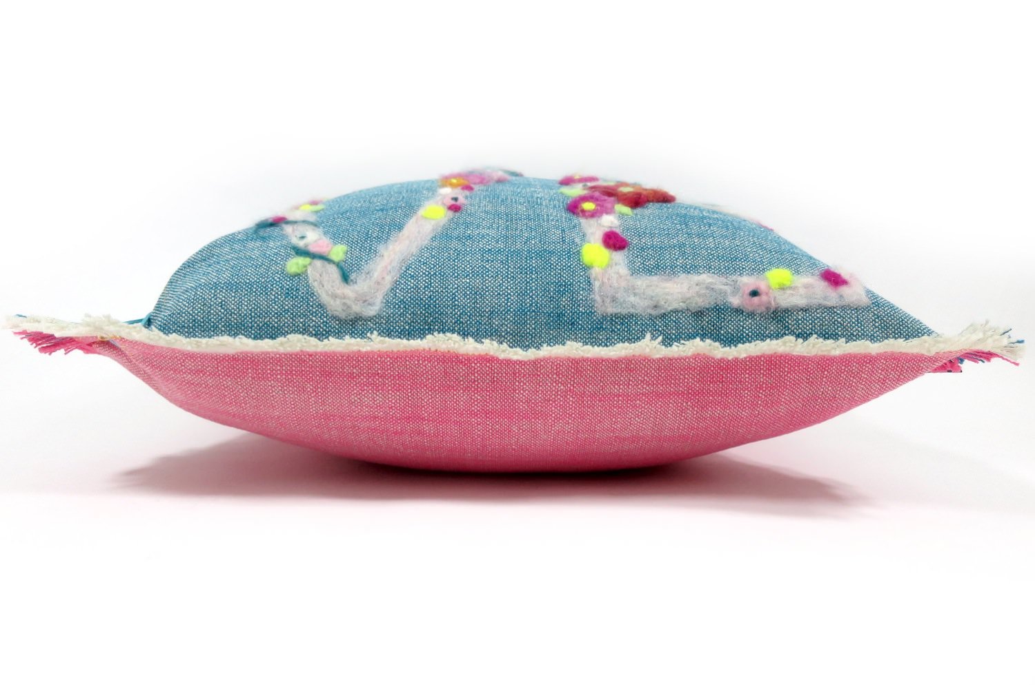 The Message - Flower LOVE ハンドメイドメッセージクッション 50×45cm 中材付 - HOUSE OF JAPAN Shop