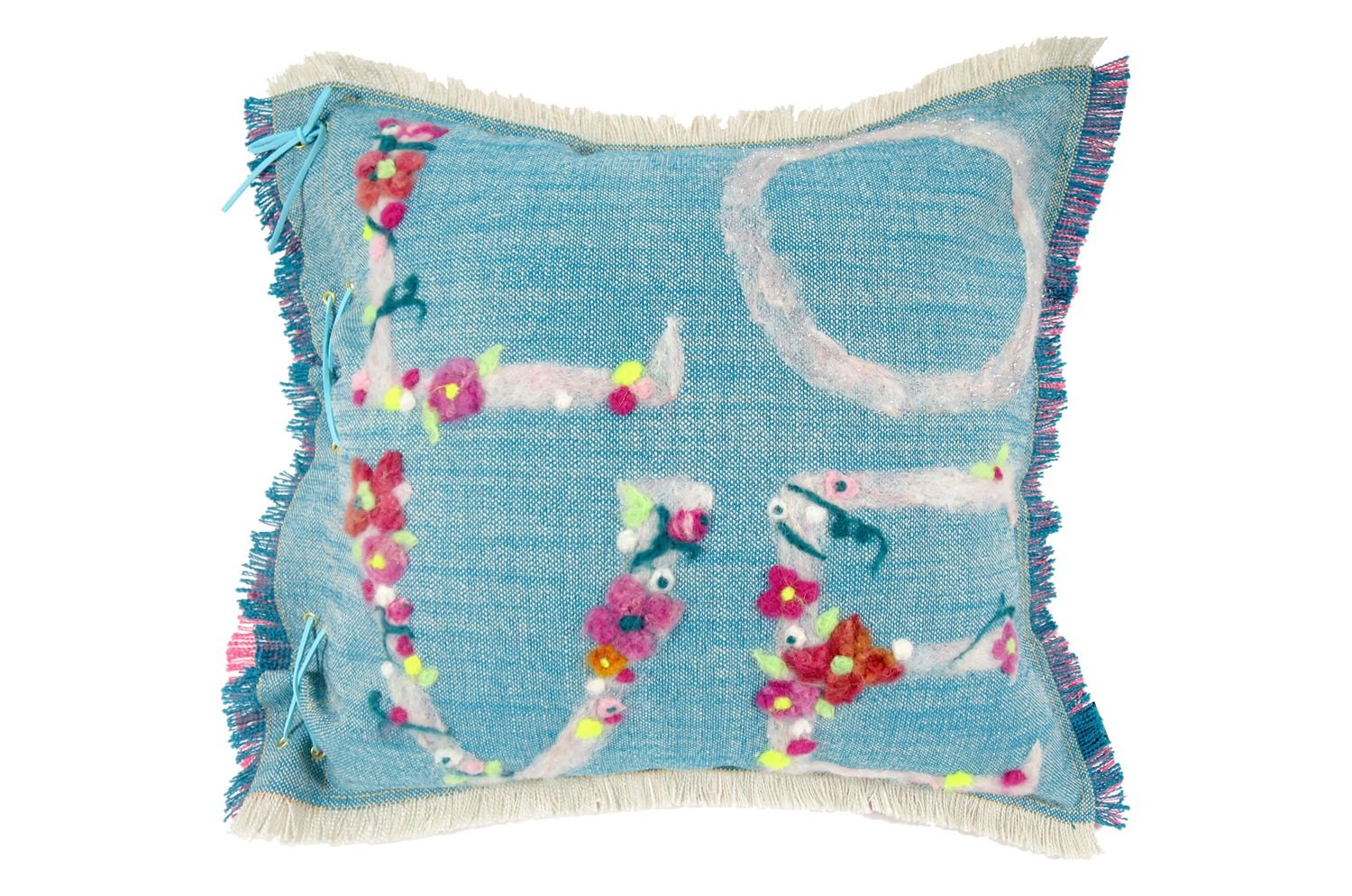 The Message - Flower LOVE ハンドメイドメッセージクッション 50×45cm 中材付 - HOUSE OF JAPAN Shop