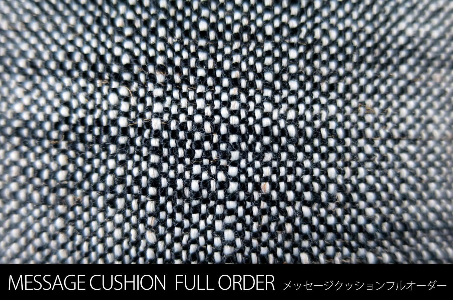 The Message - Full Order フルオーダーハンドメイドメッセージクッション ピンク×ブラック 35×35cm 中材付 - HOUSE OF JAPAN Shop