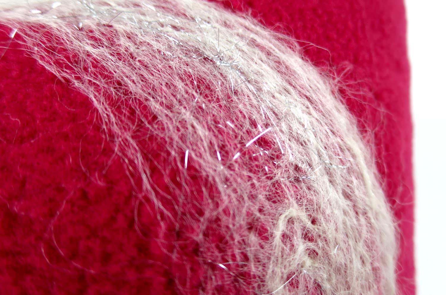 The Message - Heart ハンドメイドメッセージレッドフリースクッション 35×35cm 中材付 - HOUSE OF JAPAN Shop