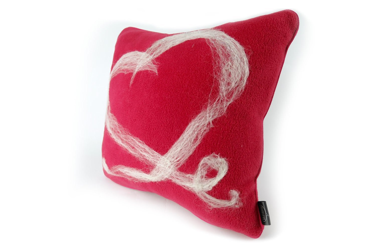 The Message - Heart ハンドメイドメッセージレッドフリースクッション 35×35cm 中材付 - HOUSE OF JAPAN Shop