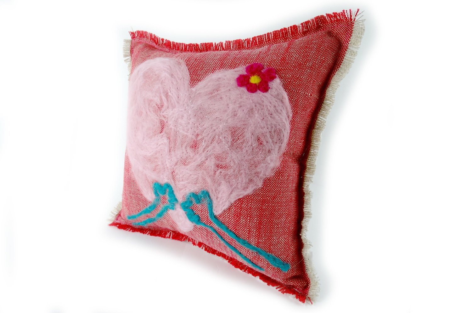 The Message - Heart ハンドメイドメッセージクッション 35×35cm 中材付 - HOUSE OF JAPAN Shop