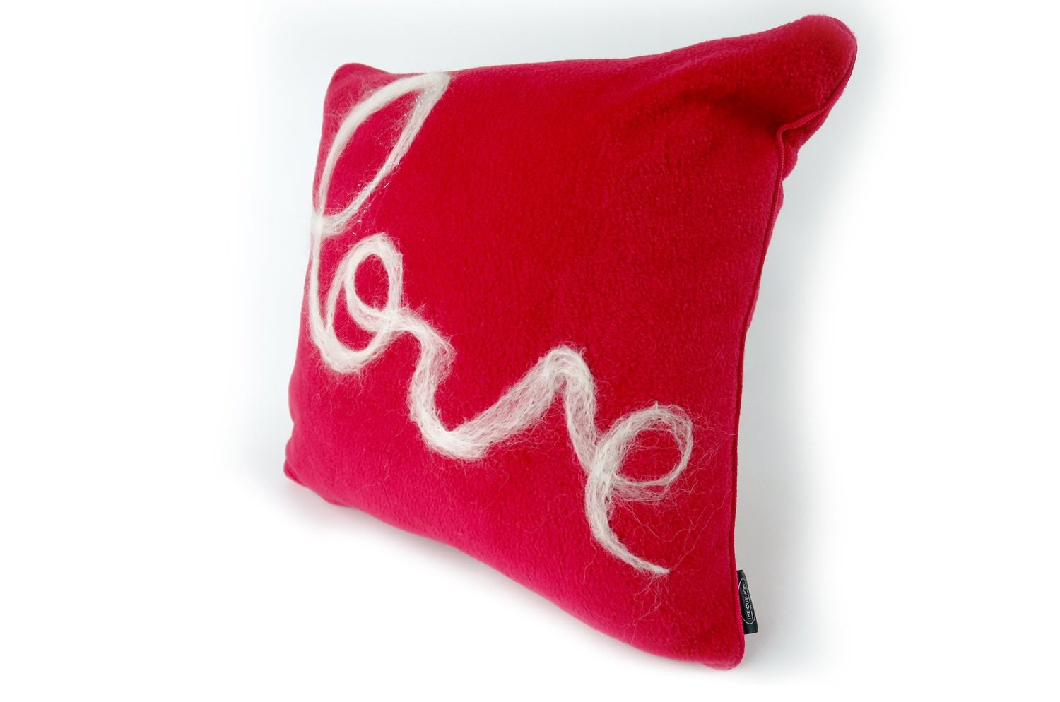 The Message - Love ハンドメイドメッセージレッドフリースクッション 35×35cm 中材付 - HOUSE OF JAPAN Shop