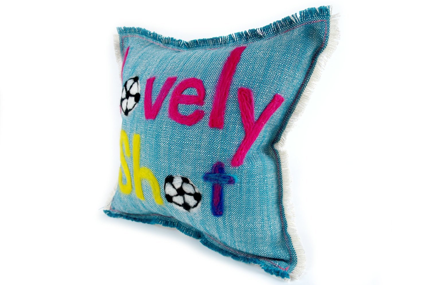 The Message - Lovely Shot ハンドメイドメッセージクッション 35×35cm 中材付 - HOUSE OF JAPAN Shop