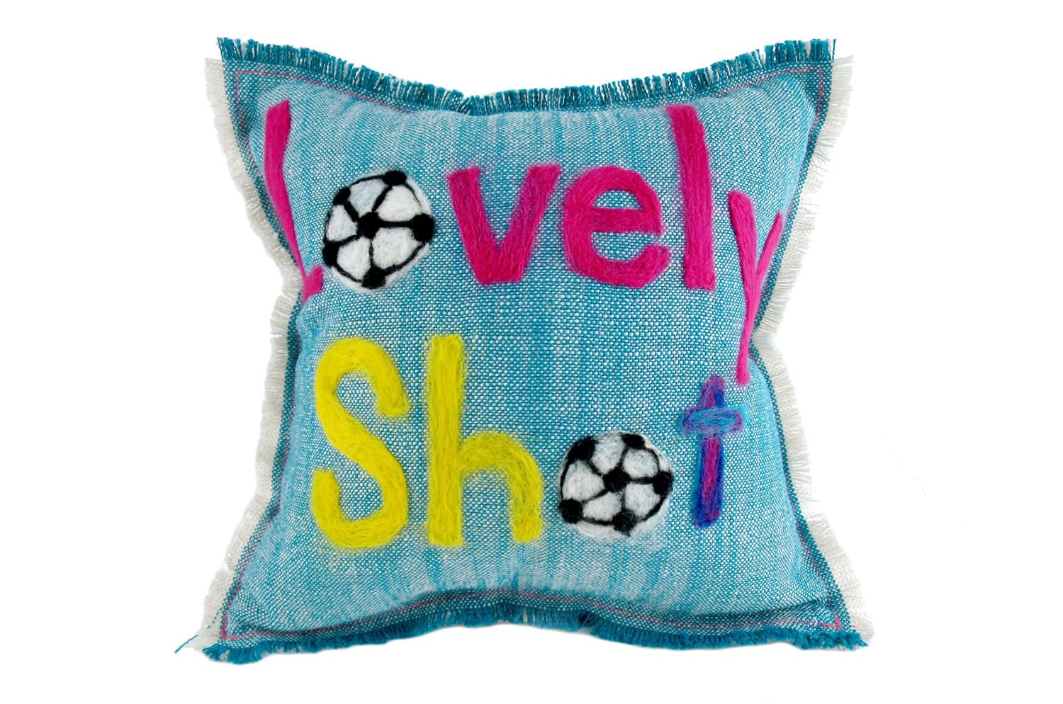 The Message - Lovely Shot ハンドメイドメッセージクッション 35×35cm 中材付 - HOUSE OF JAPAN Shop