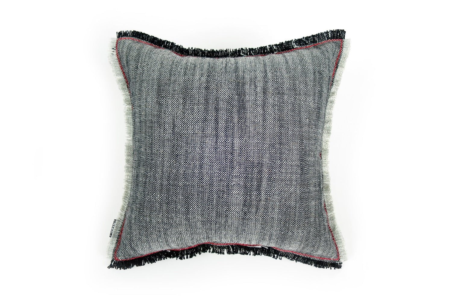 The Message - Smile ハンドメイドメッセージクッション ブラック 35×35cm 中材付 - HOUSE OF JAPAN Shop