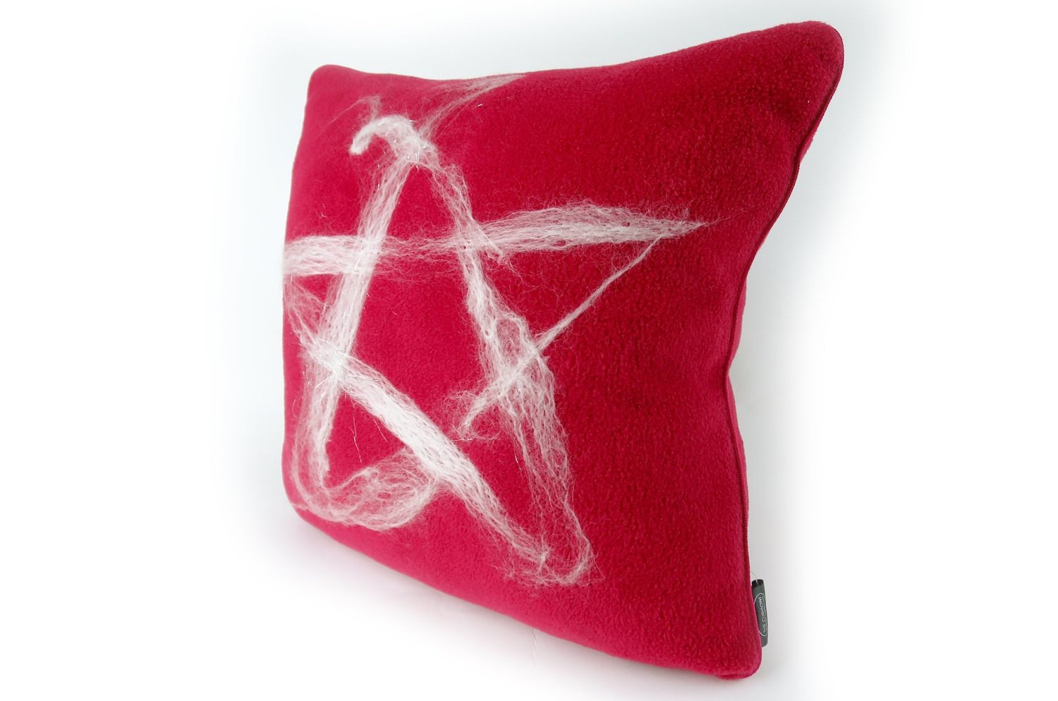 The Message - Star ハンドメイドメッセージレッドフリースクッション 35×35cm 中材付 - HOUSE OF JAPAN Shop