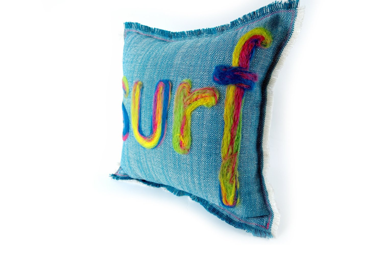 The Message - Surf ハンドメイドメッセージクッション 35×35cm 中材付 - HOUSE OF JAPAN Shop