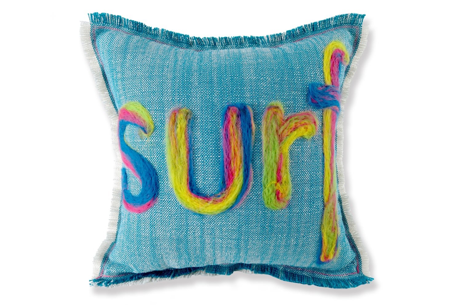 The Message - Surf ハンドメイドメッセージクッション 35×35cm 中材付 - HOUSE OF JAPAN Shop