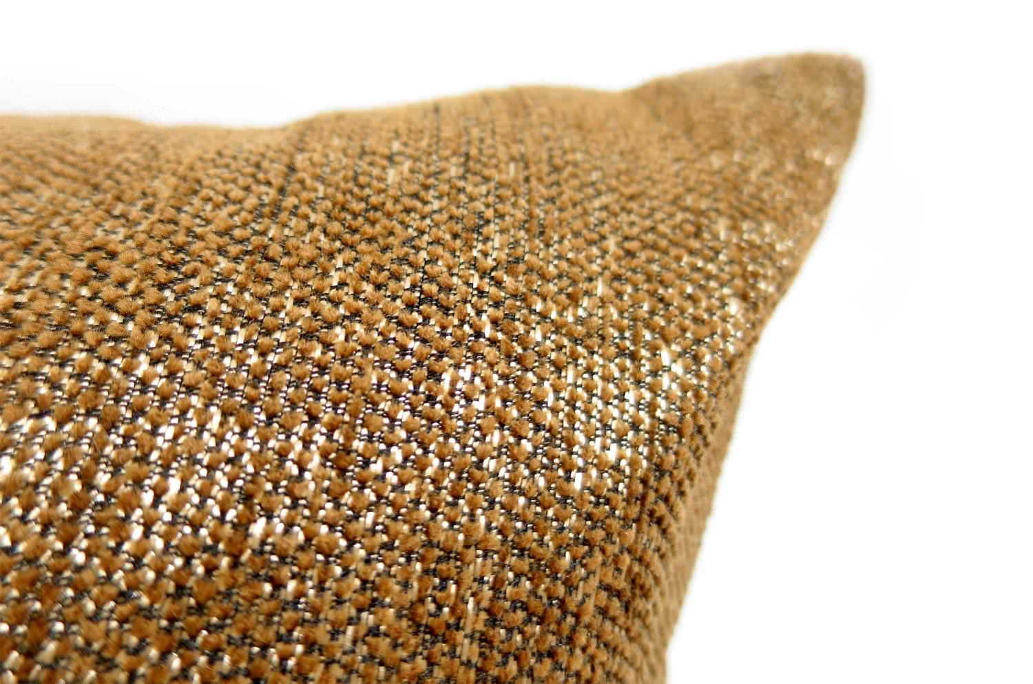 The Meta ラメ織り込み 横長クッション ブラウン 50×25cm 中材付 - HOUSE OF JAPAN Shop