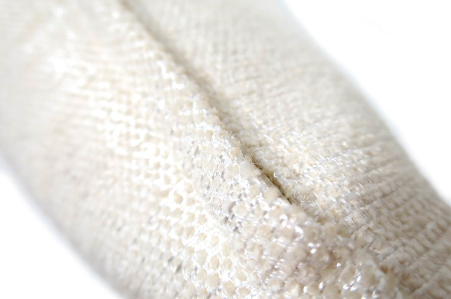 The Meta ラメ織り込み 横長クッション パールホワイト 50×25cm 中材付 - HOUSE OF JAPAN Shop