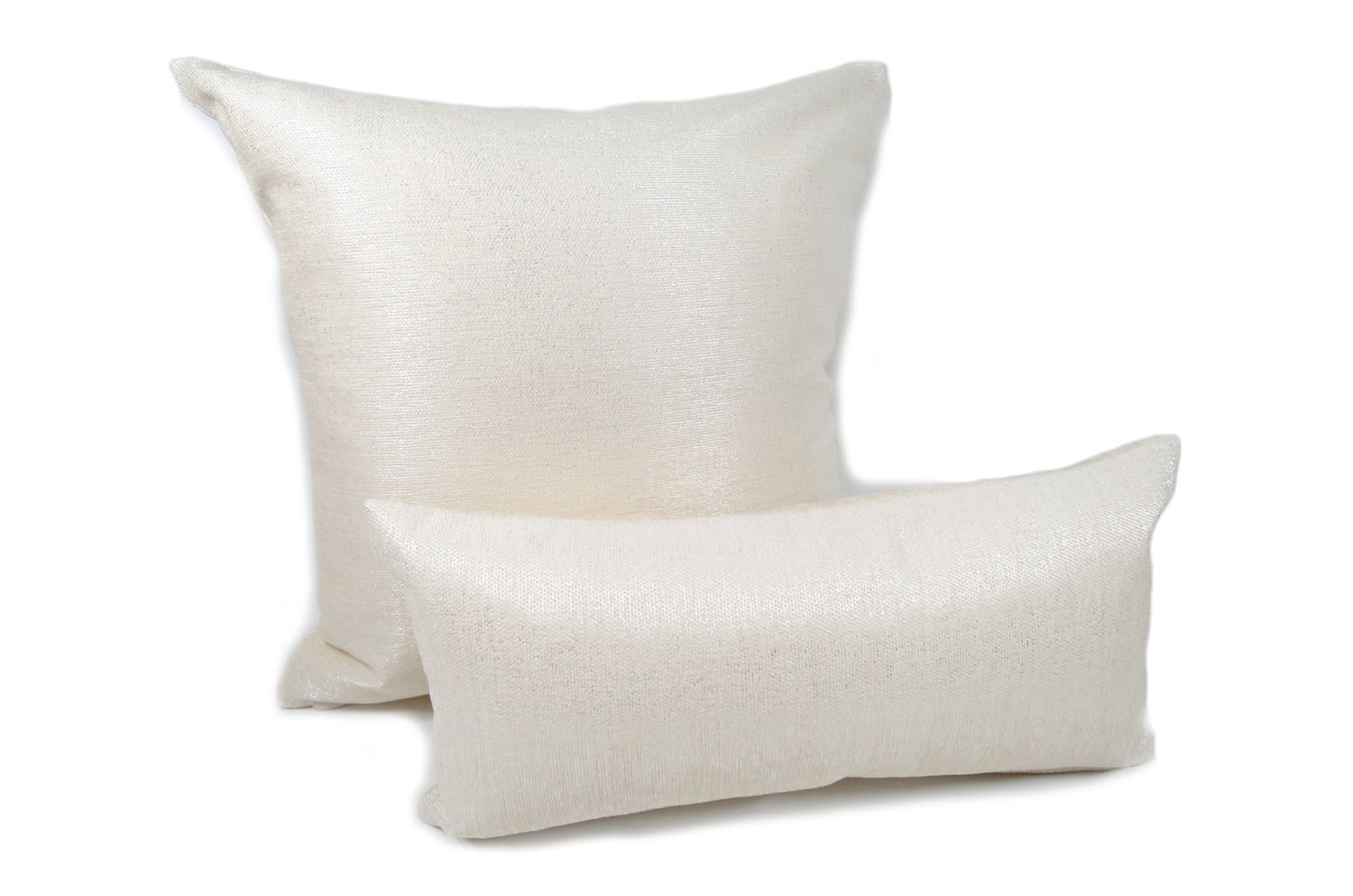 The Meta ラメ織り込み 横長クッション パールホワイト 50×25cm 中材付 - HOUSE OF JAPAN Shop