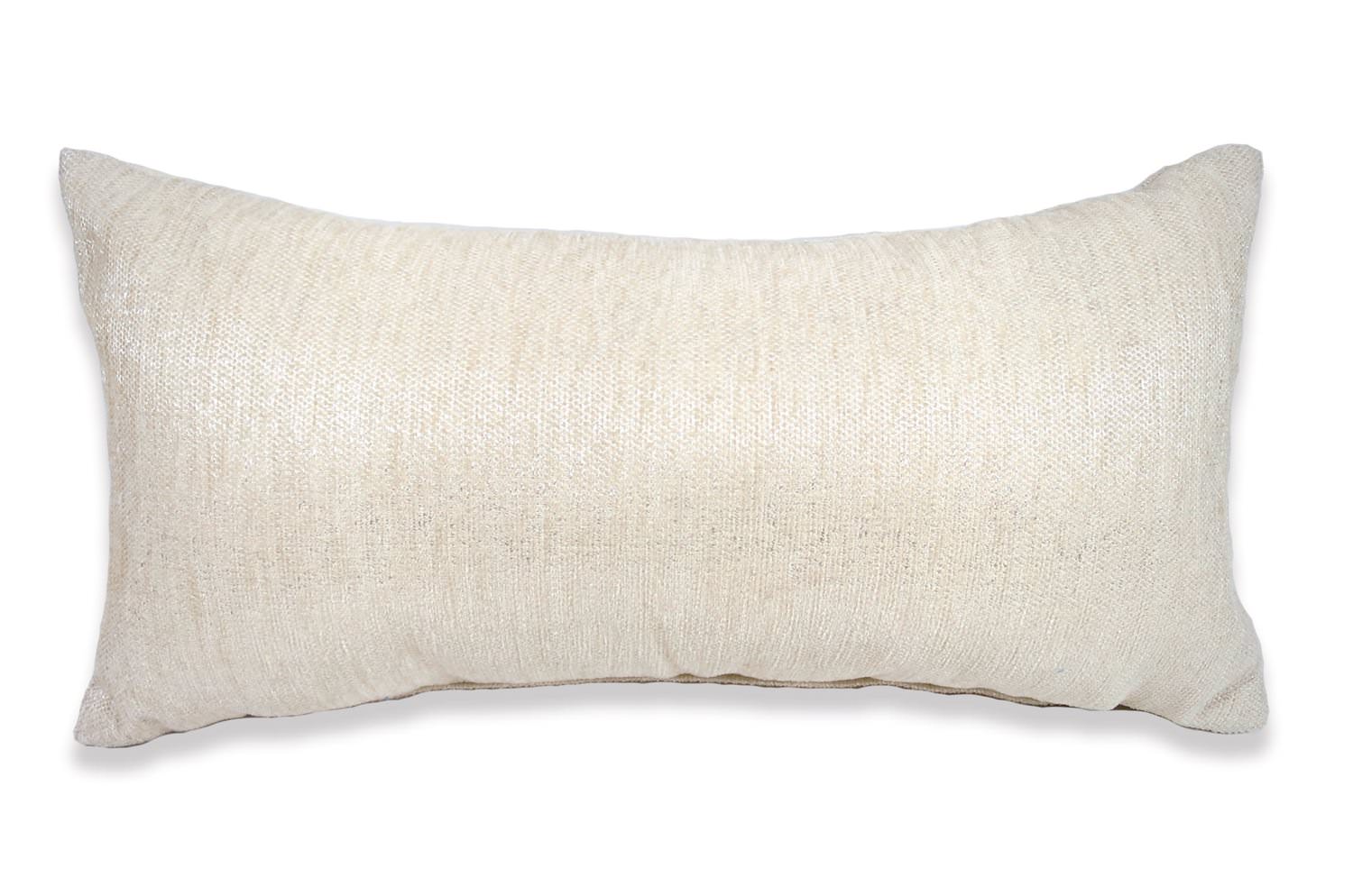 The Meta ラメ織り込み 横長クッション パールホワイト 50×25cm 中材付 - HOUSE OF JAPAN Shop