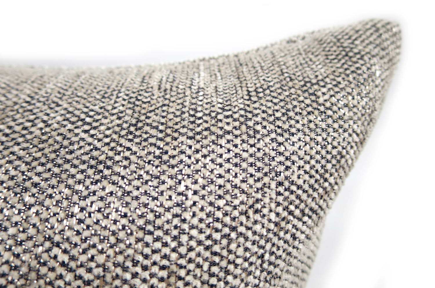 The Meta ラメ織り込み 横長クッション シルバーグレー 50×25cm 中材付 - HOUSE OF JAPAN Shop