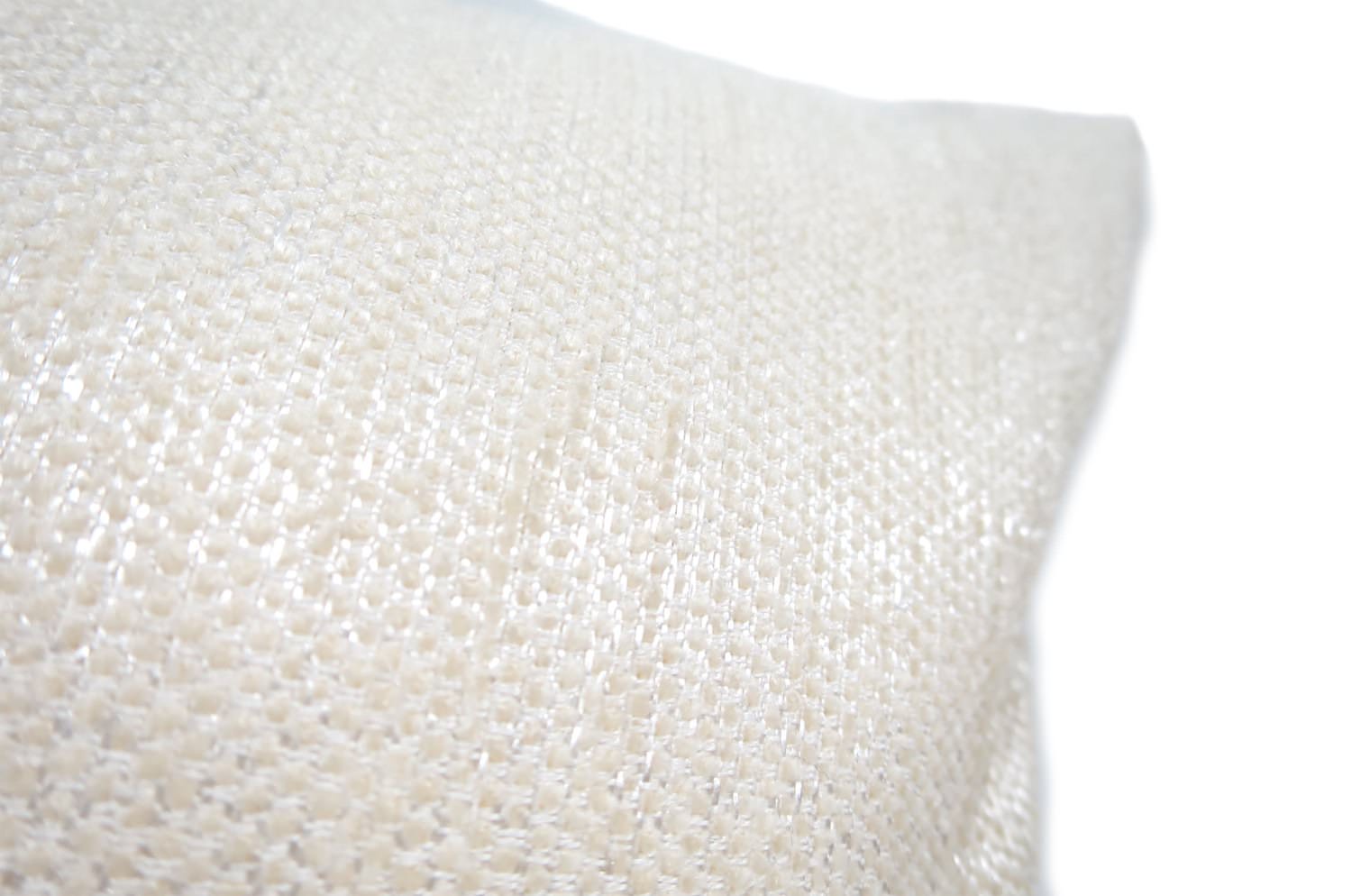 The Meta ラメ織り込み 横長クッション パールホワイト 50×25cm 中材付 - HOUSE OF JAPAN Shop