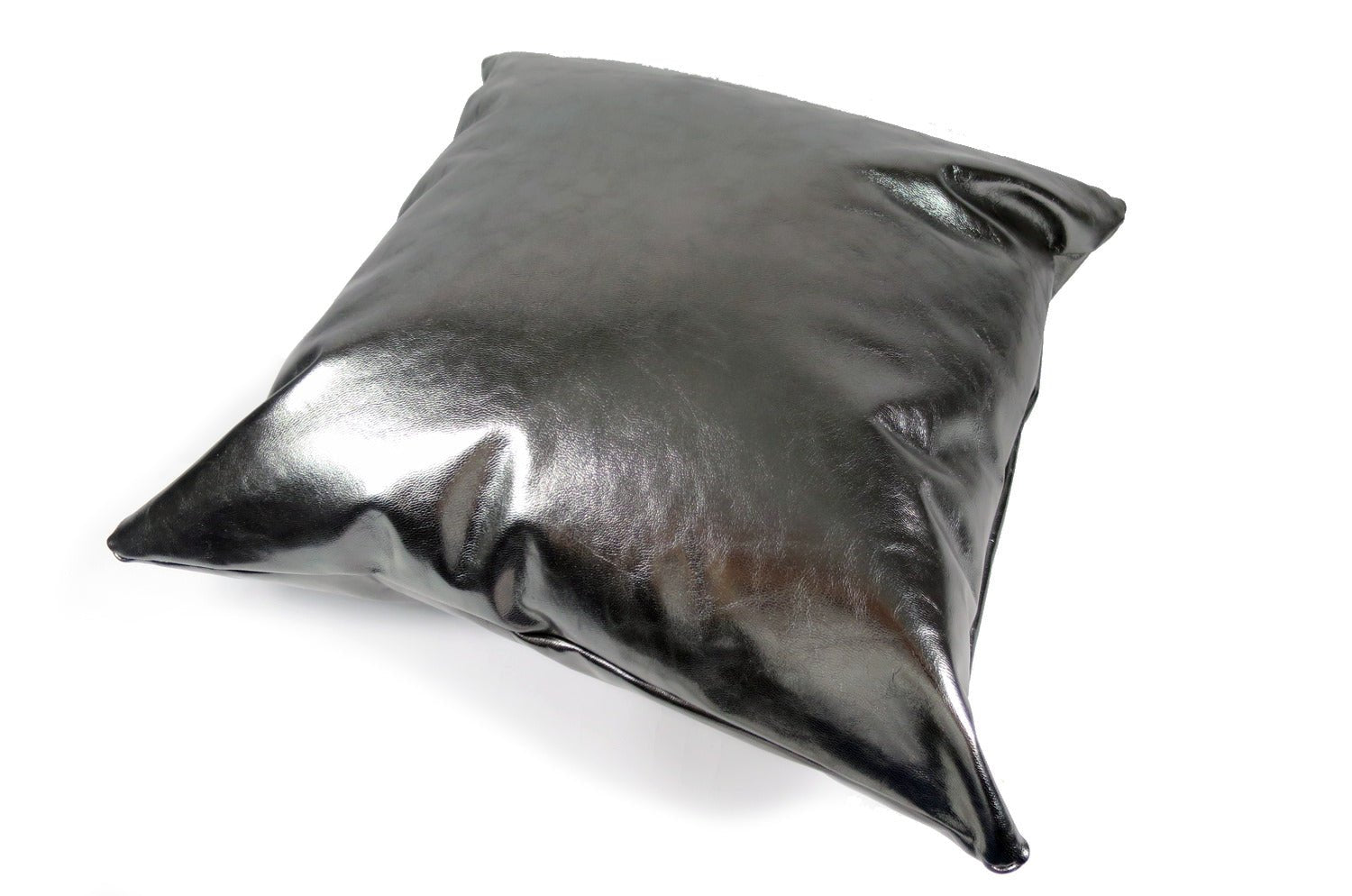 The Metal Goat leather ヤギ革クッション メタルシルバー箔 45×45cm 中材付 - HOUSE OF JAPAN Shop