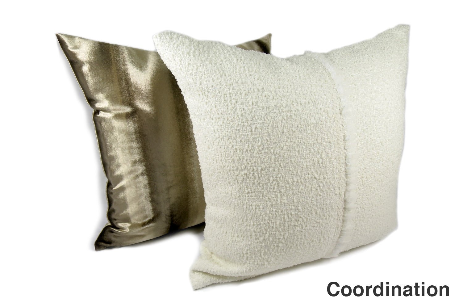 The METAPFORES by France メタフォール ブークレ センターフリンジ クッションカバー ホワイト 50×50cm - HOUSE OF JAPAN Shop