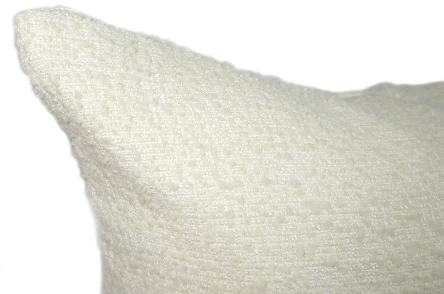 The METAPFORES by France メタフォール ブークレ センターフリンジ クッションカバー ホワイト 50×50cm - HOUSE OF JAPAN Shop