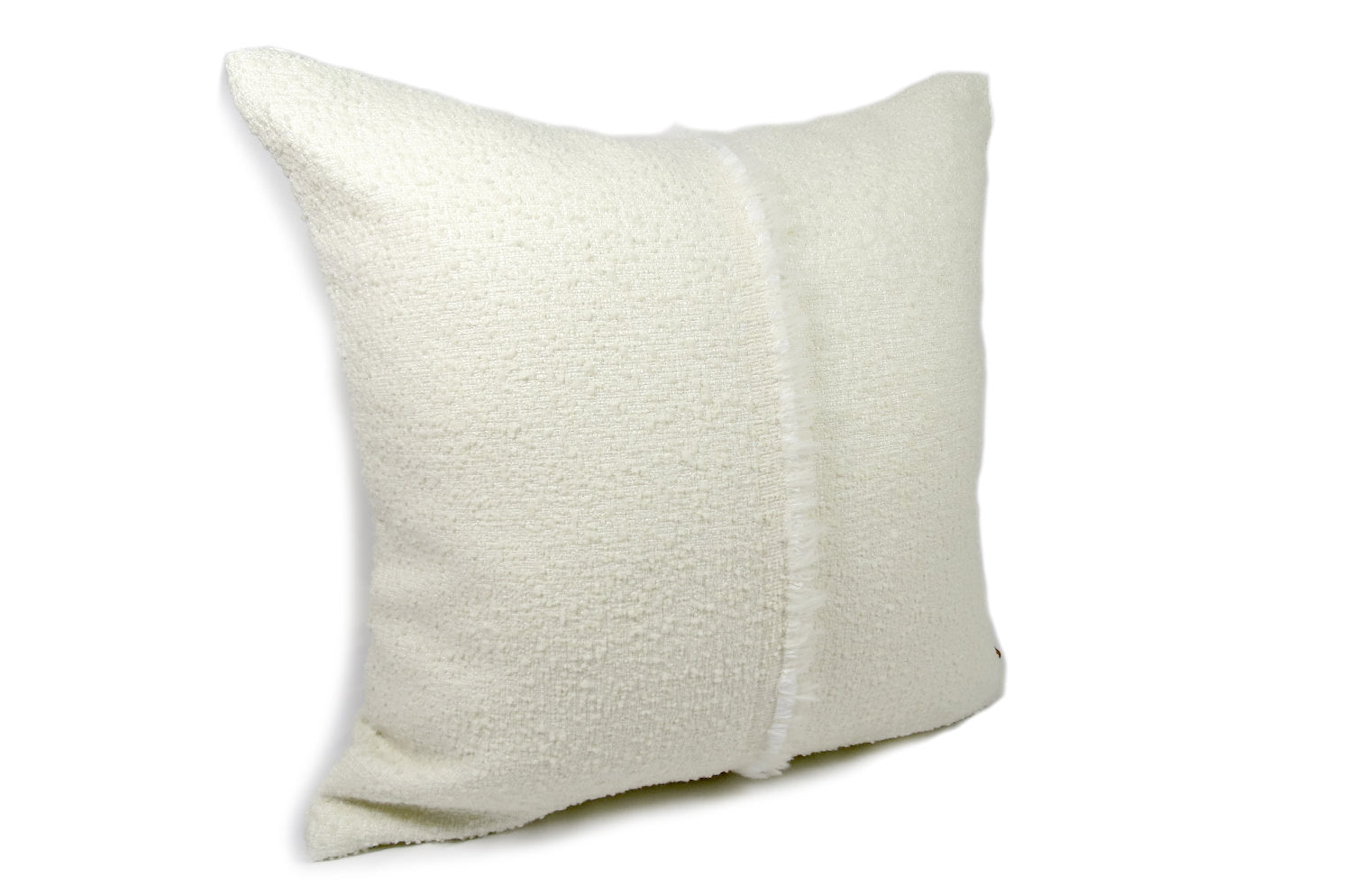 The METAPFORES by France メタフォール ブークレ センターフリンジ クッションカバー ホワイト 50×50cm - HOUSE OF JAPAN Shop