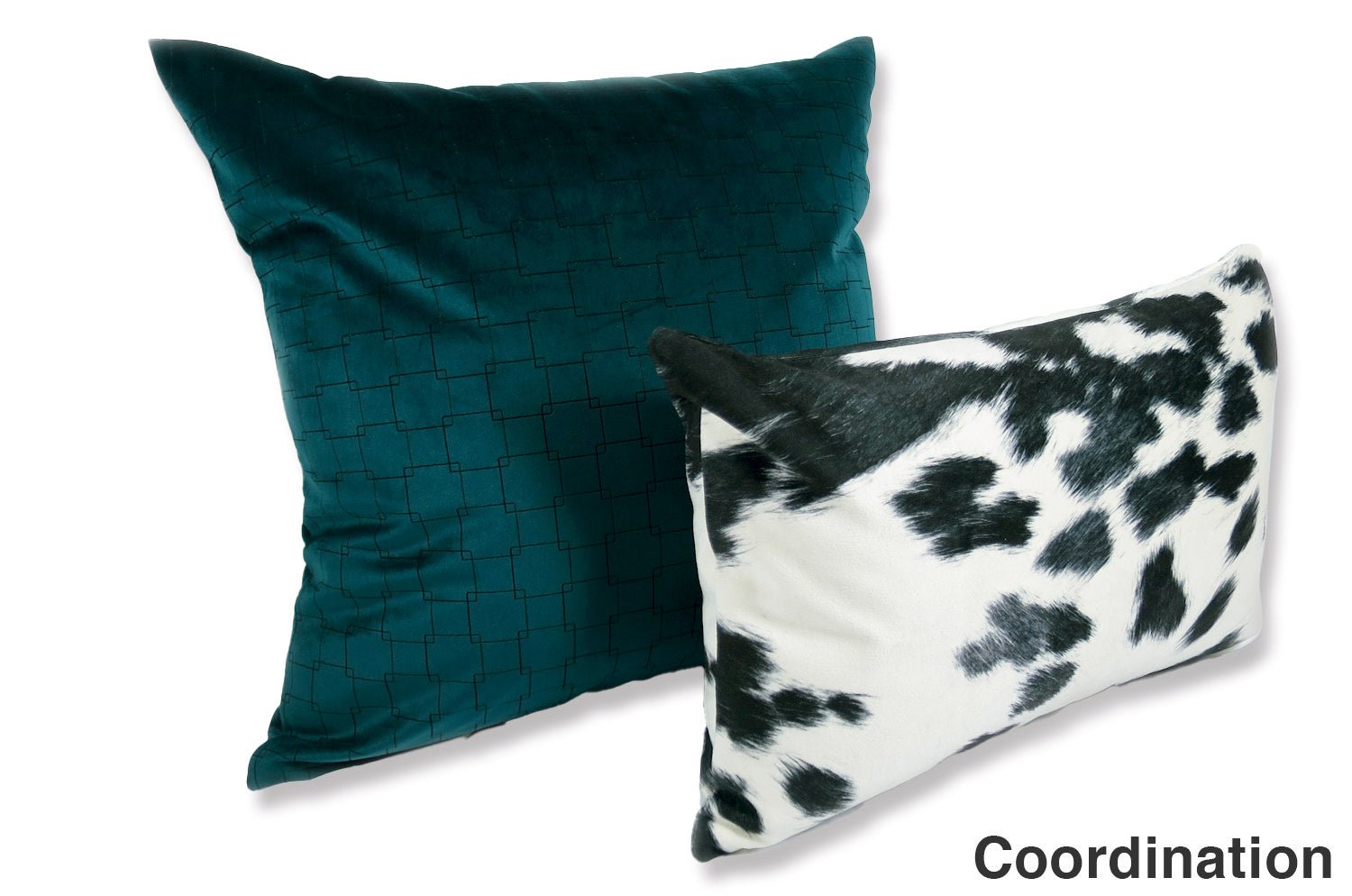 The Midnight Sea スペイン製 幾何学柄 起毛スエード調 クッションカバー ミッドナイトシー 50×50cm - HOUSE OF JAPAN Shop