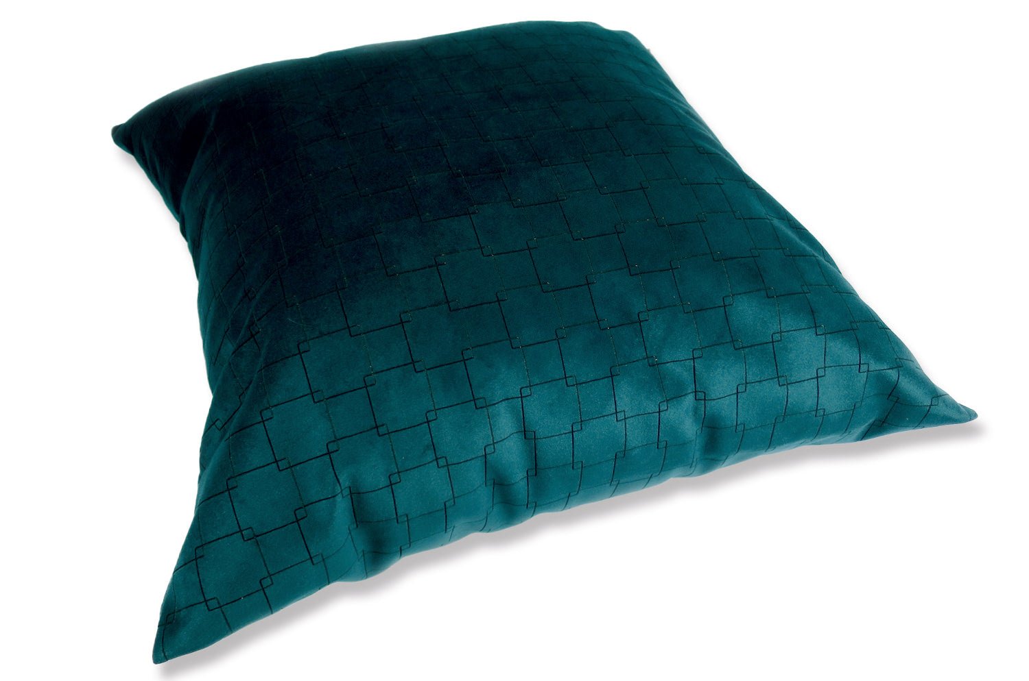 The Midnight Sea スペイン製 幾何学柄 起毛スエード調 クッションカバー ミッドナイトシー 50×50cm - HOUSE OF JAPAN Shop