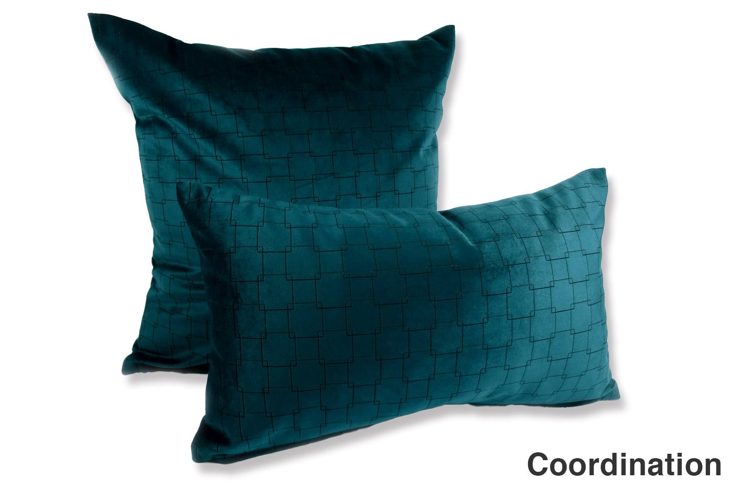 The Midnight Sea スペイン製 幾何学柄 起毛スエード調 クッションカバー ミッドナイトシー 50×50cm - HOUSE OF JAPAN Shop