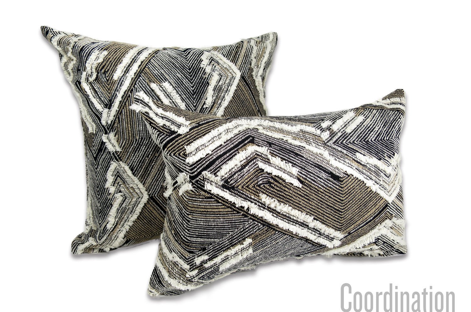 The MISIA リビエラ ドゥ ルヴァン ジャカード クッション (カルボーネ) 45×30cm 中材付 - HOUSE OF JAPAN Shop