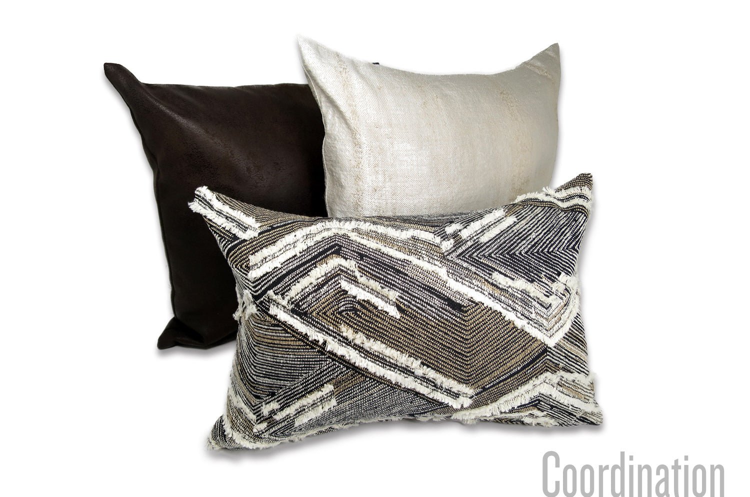 The MISIA リビエラ ドゥ ルヴァン ジャカード クッション (カルボーネ) 45×30cm 中材付 - HOUSE OF JAPAN Shop