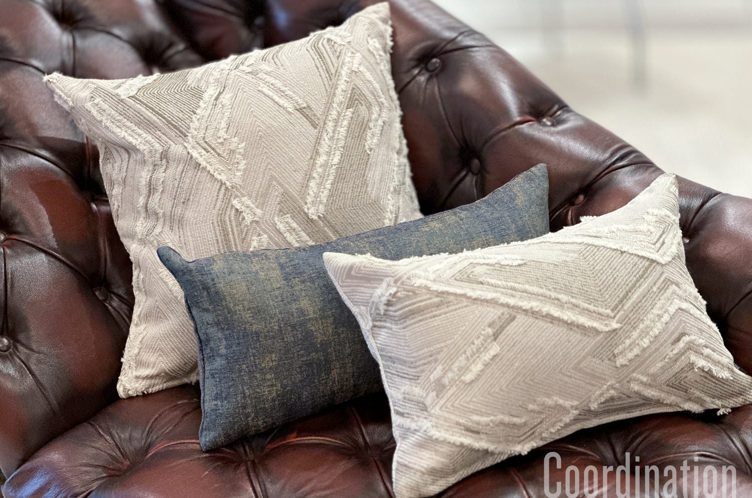 The MISIA リビエラ ドゥ ルヴァン ジャカード クッションカバー(アイボリー) 45×45cm - HOUSE OF JAPAN Shop